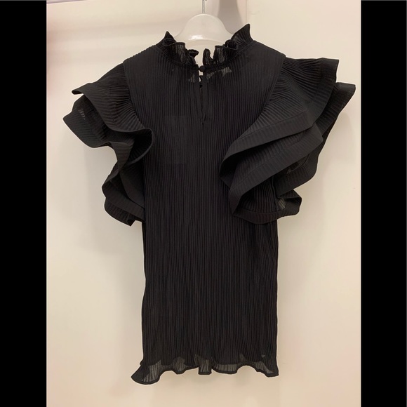 honey Pleate Chiffon Blouse - Picture 2 of 6